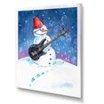 thumbnail image 2 of Designart Christmas Snowman Playing Guitar II Traditional Canvas Wall Art, 2 of 4