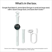Google Pixel Watch 5 (41mm) Wi-Fi - Android Smartwatch with Domed Display, Comprehensive Health and Fitness Tracking, and Help from Gemini - Satin Pyrite Aluminum Case / Olive Active Band (2nd gen)