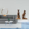 thumbnail image 2 of Elegante Organizador De Vino De Metal Con Sujetalibros De Estatua De Gato Egipcio Para Exhibir Bebidas Para Adultos Y Como Soporte Decorativo De Mesa., 2 of 8