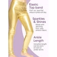 thumbnail image 4 of Stretch Is Comfort Girl's Metallic Mystique Leggings Shiny and Stretchy | Child Size 4 - 12, 4 of 6