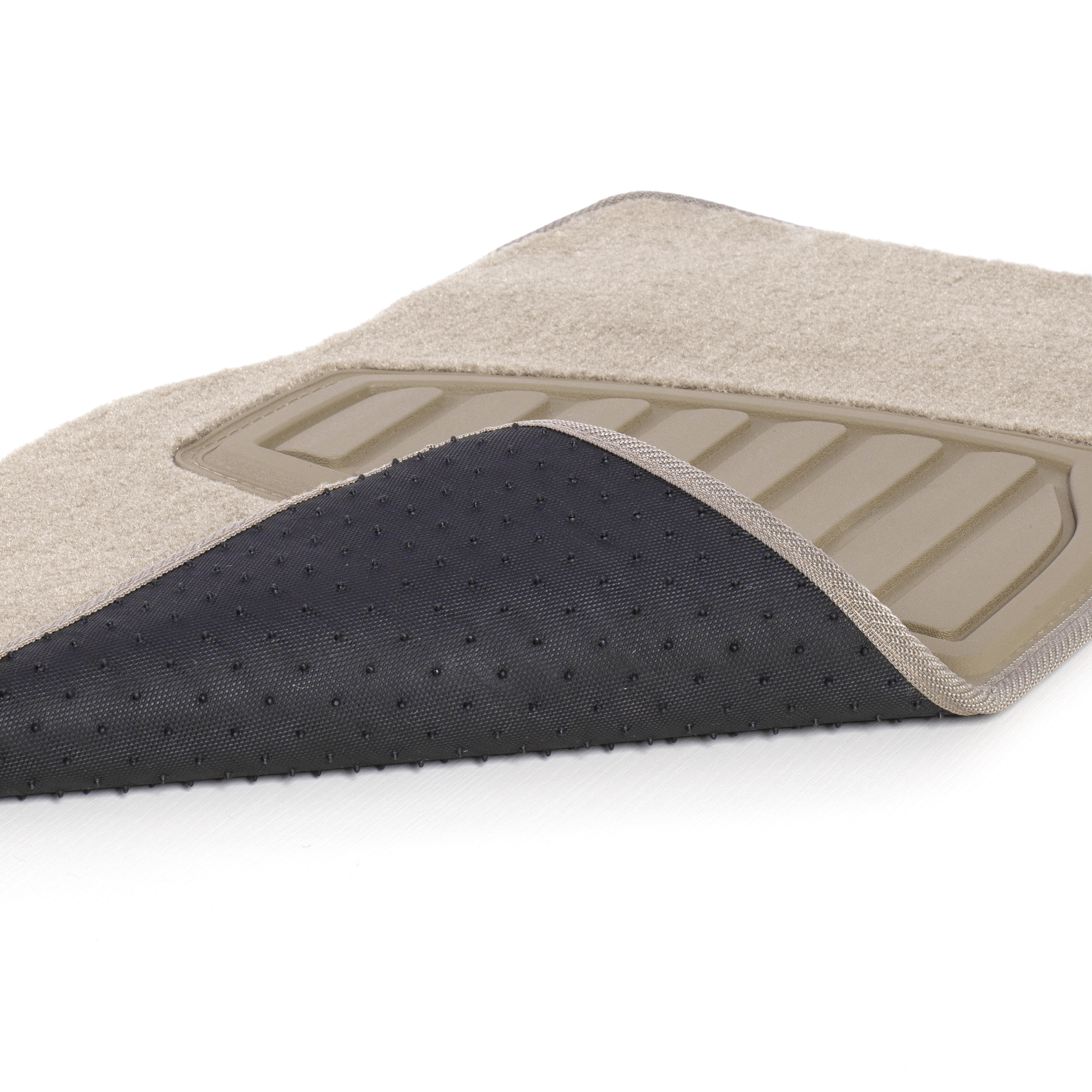 Auto Drive 4-Piece Carpet Car Floor Mats, Tan photo 7