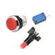 thumbnail image 3 of Juego Botón de Presión Redondo de 33 mm Interruptor Iluminado LED de 12V con Microinterruptor para Juegos de Video de Arcade Rojo, 1 pieza, 3 of 5