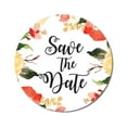 thumbnail image 1 of Darling Souvenir 45 Pcs Round Envelope Seal DIY White Floral Border Save The Date Stickers-1.6 Inches, 1 of 4