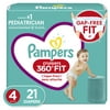 Pampers Cruisers 360 Fit Diapers, Active Comfort, Size 4, 21 Ct
