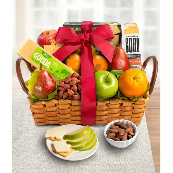 From You Flowers - Salami & Cheese Gift Basket for Birthday, Anniversary, Get Well, Congratulations, Thank You, All Occasions