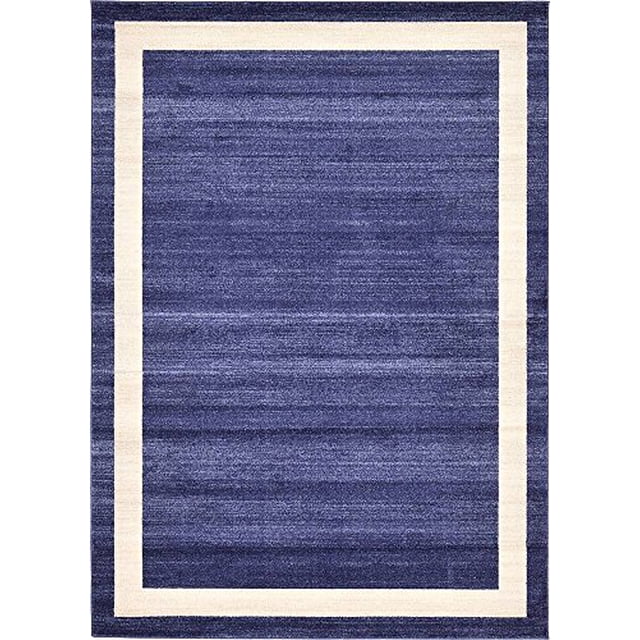 Unique Loom Del Mar Collection Area Rug-Modern Transitional Inspired Tonal Design, 6 0 x 9 0 Rectangular, Navy Blue/Ivory