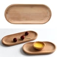 thumbnail image 4 of Bandeja de Té de Madera Ovalada, Mesa para Servir, Aperitivos, Comida, Almacenamiento de Té , 10x23cm Sunnimix Bandeja Ovalada, 4 of 8