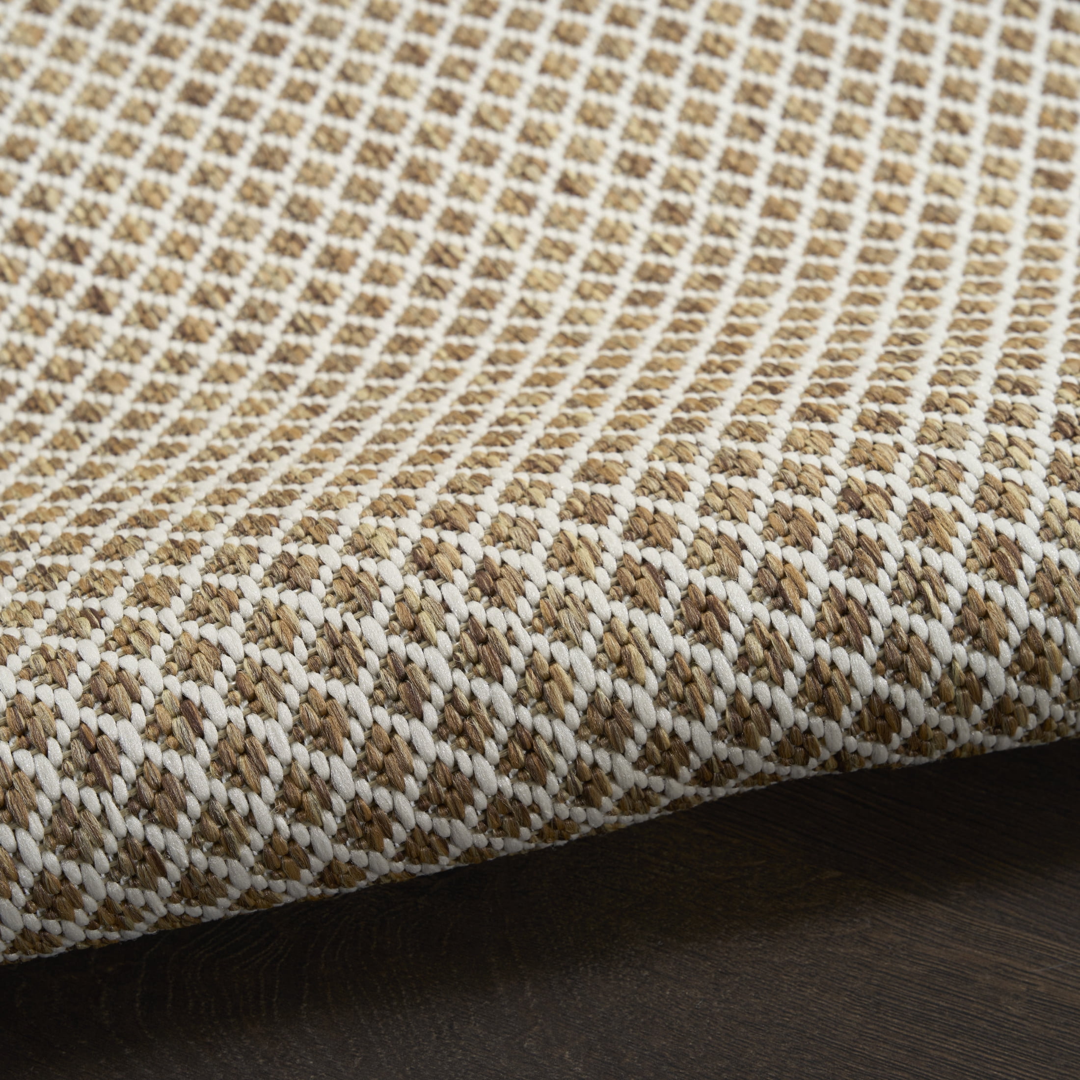 Nourison Courtyard 8' x Round Jute Ivory Modern Rug