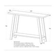 thumbnail image 4 of Volsa Rustic Modern 2-Tier Solid Wood Console Table in Walnut, 4 of 4