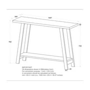 Volsa Rustic Modern 2-Tier Solid Wood Console Table in Walnut
