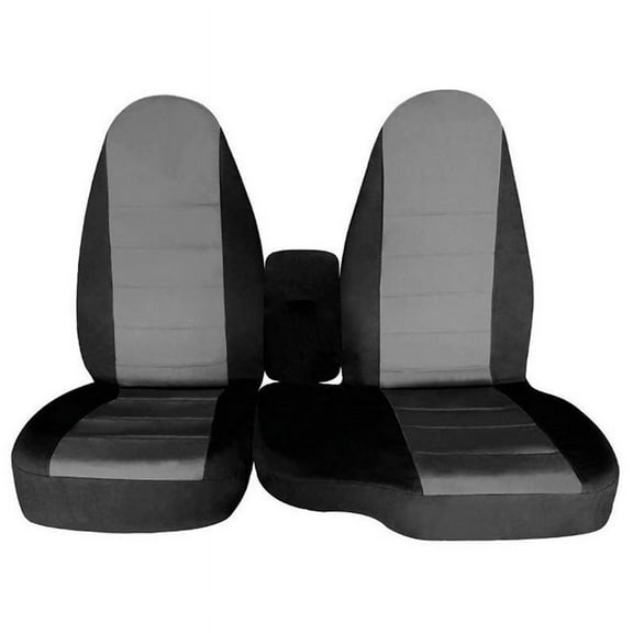 2PCS for 60/40 High Back Seat Cover Front Car Cushion No Armrest 1998 -2003 Dark Grey