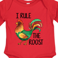 thumbnail image 4 of Inktastic Farmer I Rule The Roost Rooster Boys or Girls Long Sleeve Baby Bodysuit, 4 of 5