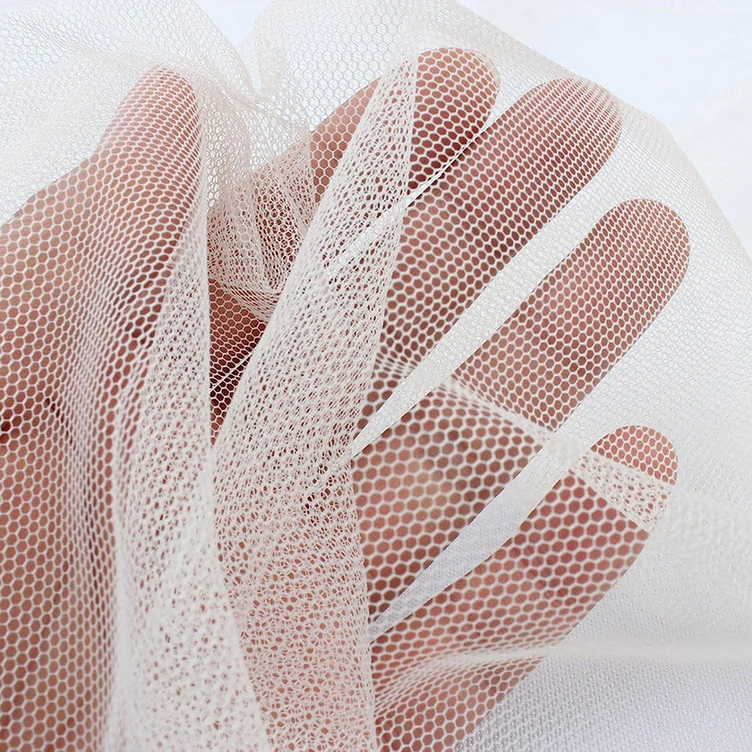 White DIY Mosquito Net Fabric 10x10 FT – Garden, Patio & Window Insect Netting – Multi-Size Mesh Cover in White, Black & Green for Raised Beds