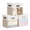 Beige&White, variant on Ultra Thick Fabric Storage Cubes with Lids & Windows, Foldable Closet Storage Bins with 3 Handles, Home Decorative Boxes for Bedroom, Living Room, Dorm, Office