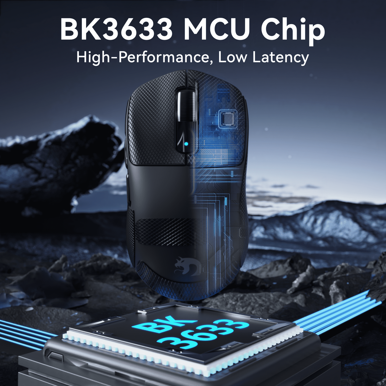 MAMBASNAKE M3 39g SUPERLIGHT Mouse, PixArt PAW3395PRO Gaming Sensor, BT/2.4G Wireless/Wired Gaming Mouse, 6 Adjustable DPI up to 40000, 200 Hrs Battery, Office Mice for PC/Win/Mac - Black&Tape
