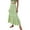 Green, variant on Tiqkatyck Skirts for Women, Women's Summer Boho Elastic Waist Pleated A-Line Flowy Swing Tiered Long Beach Skirt Dress with Pockets Long Skirt Black
