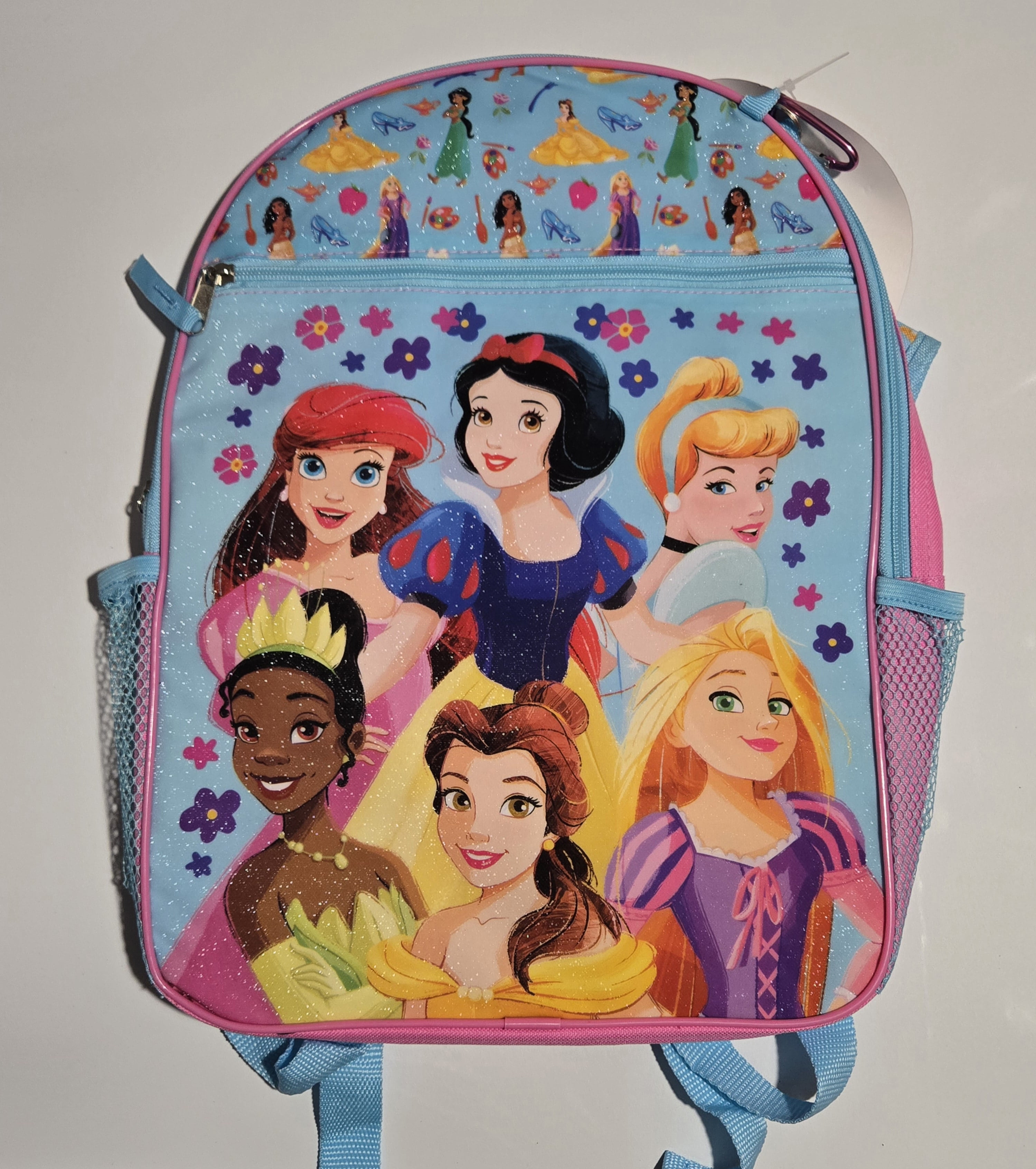 Disney Princesses 16" Nylon Backpack with Lunch Bag set for Girls 3+