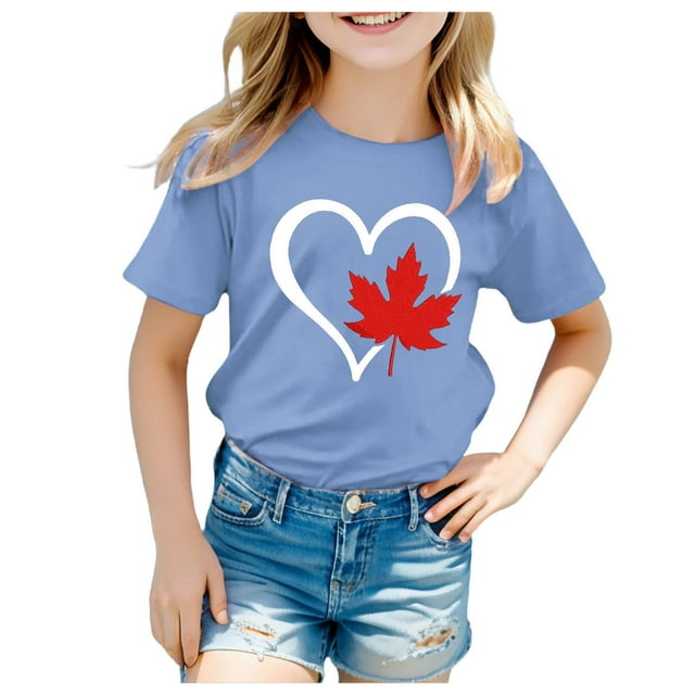 TZEWGL Chemise Mignonne pour Tout-Petit Été Manches Courtes Col Rond Imprimé Graphique Haut Basique pour Nouveau-Nés Taille 8-9T