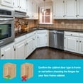 thumbnail image 6 of QIANJIA 4 Pack 2 Pairs 1/2 inch Overlay Kitchen Cabinet Hinges,Black Partial Wrap Around Cabinet Door Hinges for Face Frame Cabinet,Self Closing Black Face Mount Cabinet Hardware, 6 of 6