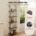 thumbnail image 4 of STAWAY Industrial 5-Tier Wall-Mount Pipe Shelf - Strong Load Capacity, Durable Steel, Perfect for Home & Office Organization, 70" Tall, Easy Install, 4 of 9