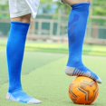 thumbnail image 5 of Calcetines de fútbol con rayas blancas y negras para hombres, adolescentes, niños y niñas, hasta la pantorrilla, de béisbol, rugby, deportivos, para mujeres y niñas, 5 of 5
