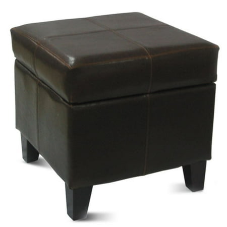 Small Storage Ottoman, Black