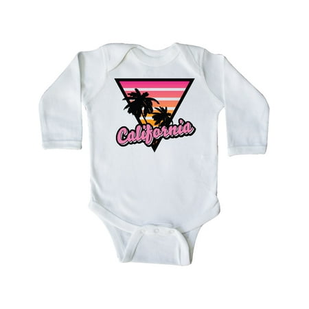 

Inktastic California with Triangle and Palm Trees Gift Baby Boy or Baby Girl Long Sleeve Bodysuit