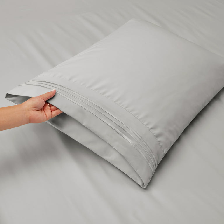 Nestl Bed Sheets Set, 1800 Series Deep Pocket 4 Piece Bed Sheet Set,  Microfiber, Full, Gray