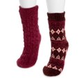 thumbnail image 6 of MUK LUKS Women's Tall Rib Cuff Cabin Socks, 2-Pack, S-XL, 6 of 7