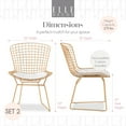 thumbnail image 4 of Elle Decor Holly Wire Dining Side Chair in French Gold (Set of 2), 4 of 8