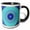 Black/White, variant on 3drose, Frozen Mandala - Blue Abstract Design, 11oz Mug