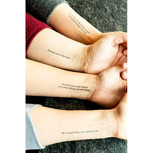 Motivational Quotes by Thug Ink - 7 Temporary Tattoos ~ Daily Motivational Quotes ~ Inspirational Quotes ~ Water-transfer Tattoos Motivational Quotes by Thug Ink - 7 Temporary Tattoos ~ Daily Motivational Quotes ~ Inspirational Quotes ~ Water-transfer Tattoos