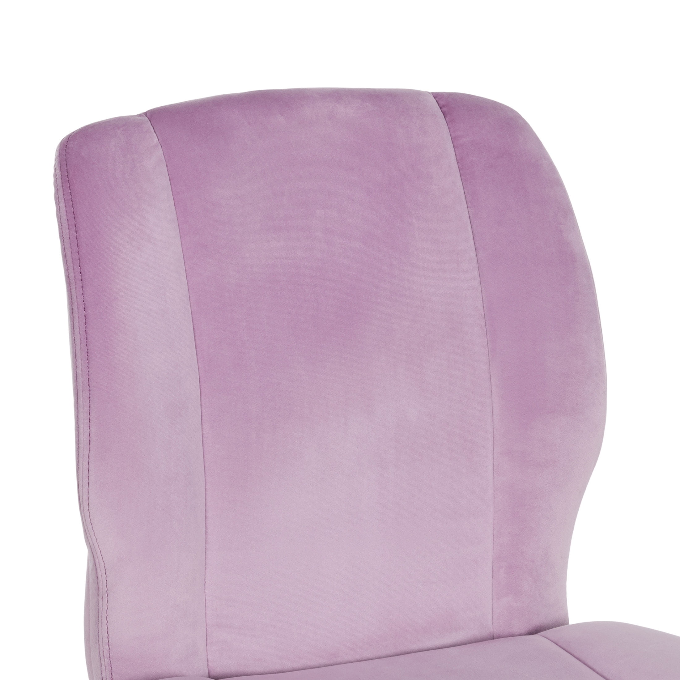 Mainstays Plush Velvet Office Chair, Lilac Bloom
