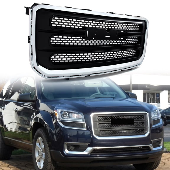 For 2013-2016 GMC Acadia Denali SLT Grille Front Bumper Grill Replacement Chrome Black