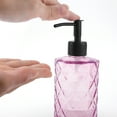 thumbnail image 3 of Unique Bargains 1 Pc Elegant Soap Pump Dispenser for Bathroom 11.15oz Pink Black, 3 of 6