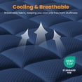 thumbnail image 4 of MATBEBY Full Size Mattress Pad - Cooling Breathable Mattress Topper, Quilted Fitted Mattress Protector, Pillow Top Mattress Cover with 8-21" Deep Pocket, Machine Washable, Navy Blue, 54x75 Inches, 4 of 16