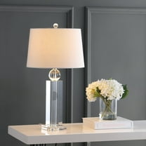 JONATHAN Y Charlotte 28.5" Crystal LED Table Lamp, Clear, JYL5004A