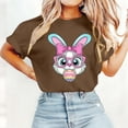 thumbnail image 4 of Alkepwun Easter Shirts for Women Casual Short Sleeve Crewneck Rabbit Print Summer Tops Lightweight Soft Comfort Breathable Vintage Boho Loose Tees, 4 of 6
