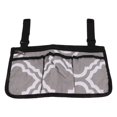 thumbnail image 4 of Walker Storage Pouches, Multi Pocket Enough Space Easily Use Wheelchair Side Bag With Reflective Strips For Outdoor For Wallet Grey Pattern, 4 of 8