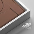 thumbnail image 4 of PixonSign Framed Wall Art Brown Mid-Century Geometry Polygon Landscape Abstract Geometric Paintings Minimalism Modern Art Decor Contemporary Canvas Prints Fine Art for Rooms - 16"x24" White, 4 of 5