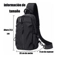 thumbnail image 3 of Bolso Hombre Hombro Pecho Cruzado Multiuso Negra Malubero Bolso Cruzado, 3 of 5