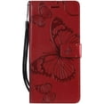 thumbnail image 2 of for Samsung Galaxy A30 Case, Galaxy A20 Case PU Leather Butterfly Embossing Flip Wallet Cover Fold Stand Smartphone Phone Case for Samsung Galaxy A30 / A20 Butterfly red KT, 2 of 12