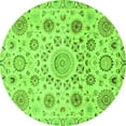 thumbnail image 1 of Ahgly Company Indoor Round Abstract Green Modern Area Rugs, 3' Round, 1 of 4