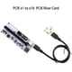 thumbnail image 4 of Inteprter Adaptador PCI-E 1X a 16X USB 3,0 convertidor PCI-Express de velocidad rápida 6 pines 4 pines puerto de alimentación dispositivo de Cables de computadora Negro, 4 of 6