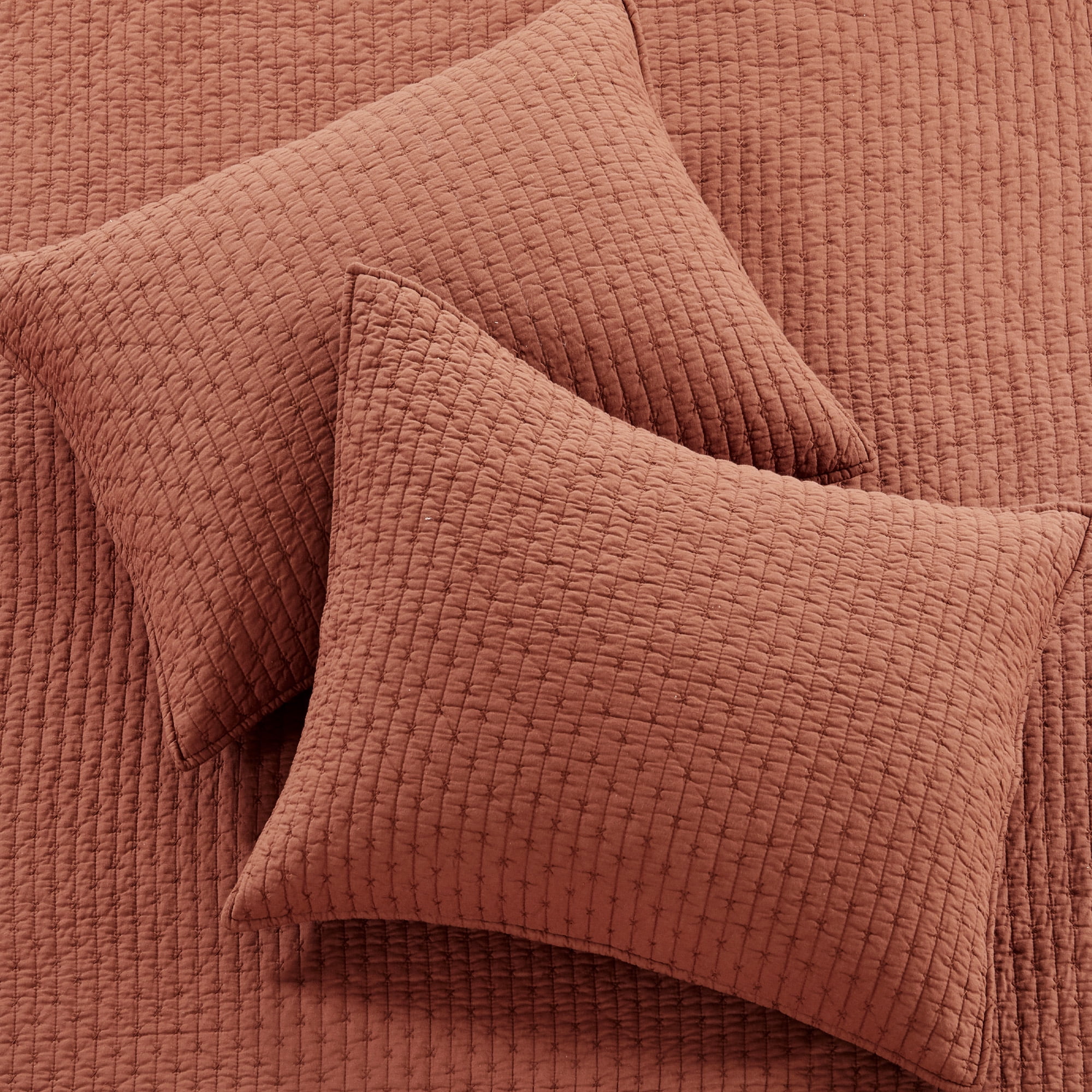 Levtex Home - Cross Stitch Adobe Quilt Set - 100% Cotton - Full/Queen Quilt (88x92in.) + 2 Standard Shams (26x20in.) - Reversible - Cotton Fabric