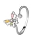 thumbnail image 2 of Anillos para mujer, regalos para mujer Anillo de diamantes con ajuste de gramo abierto y circonita recortada para mujer El anillo, 2 of 5
