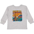 thumbnail image 3 of Inktastic Vibrant Paris Eiffel Tower Art with Colorful Skyline Boys or Girls Long Sleeve Toddler T-Shirt, 3 of 5