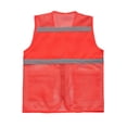 thumbnail image 4 of Fengqque Safety Jacket for Men,Breathable Mesh Coat Waterproof High Visibility Reflective Jacket with Pockets and Zipper Workwear Jacket Watermelon Red-B M(M), 4 of 5