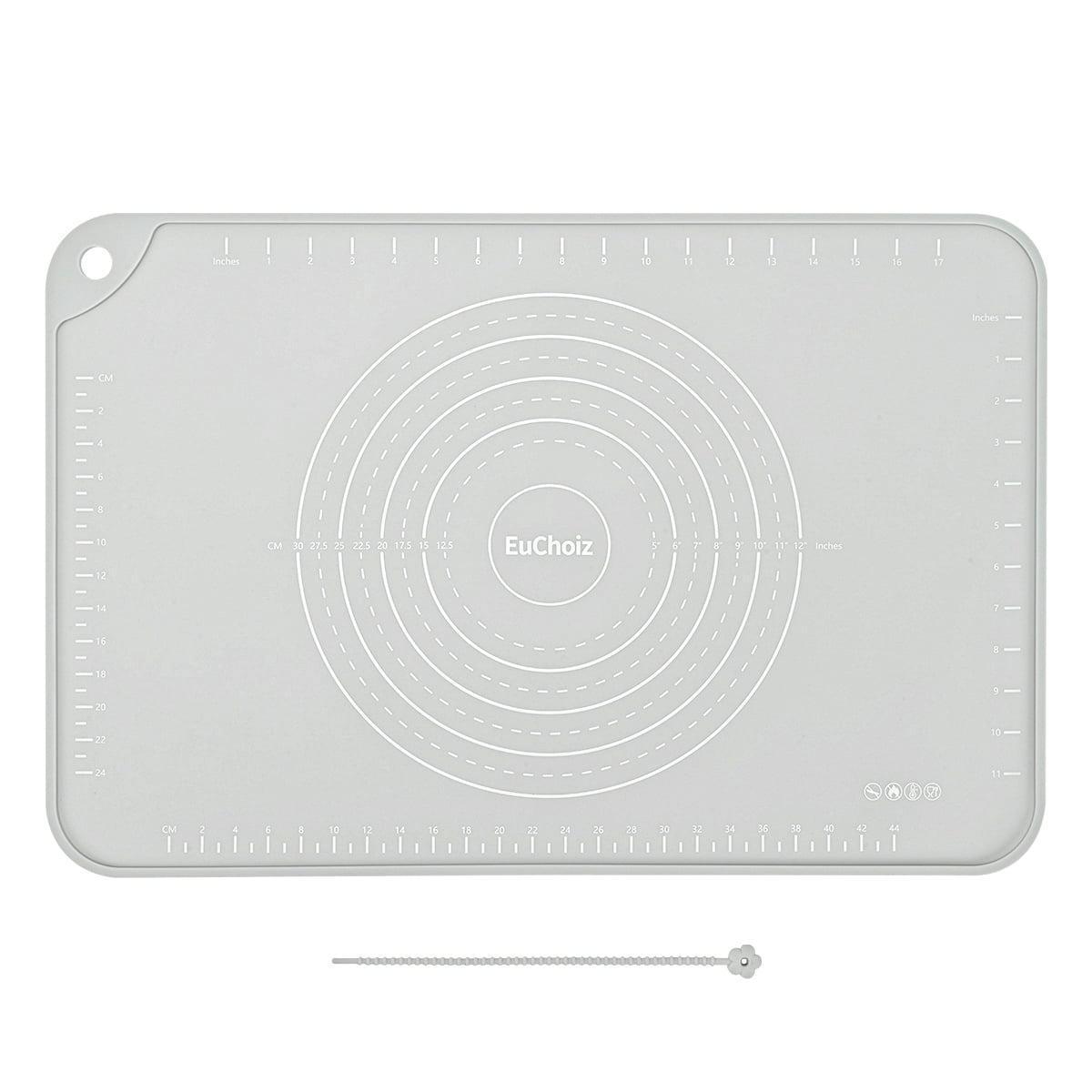 EuChoiz Silicone Pastry Mat 20" x 16" Non Stick Baking Mat Food Grade Silicone Rolling Dough Mat