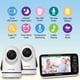 thumbnail image 2 of HelloBaby Video Baby Monitor con 2 cámaras y pantalla dividida de 5 pulgadas, cámaras de control remoto con visión nocturna y monitoreo de temperatura, 2 of 5